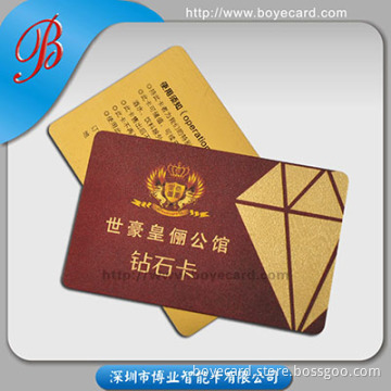 PVC Plastic Cards with Drawbench Gold Effect